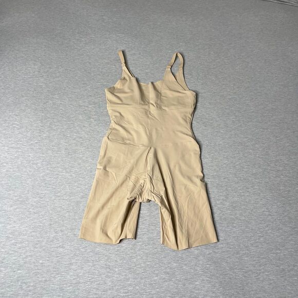 Maidenform Shapewear Women’s Tan Slimming Faja Bodysuit Romper - Picture 2 of 6